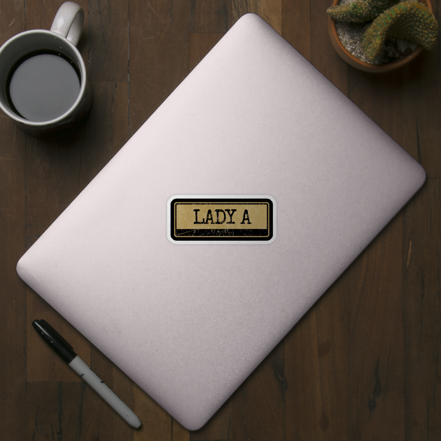 Aliska text black retro - LADY A by Aliska